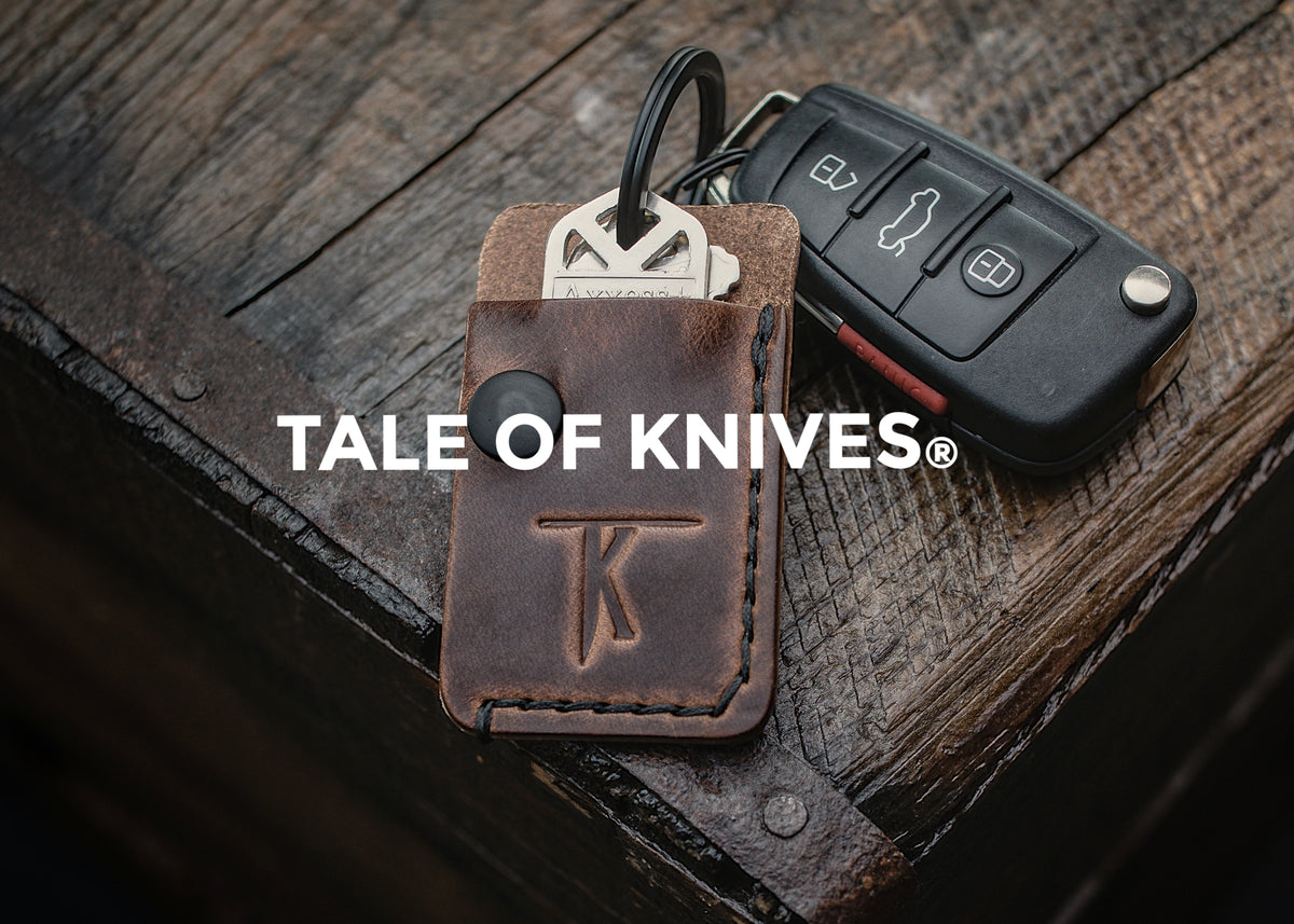 Tale of Knives Key Wrap - RTS Black Leather / Matte Black